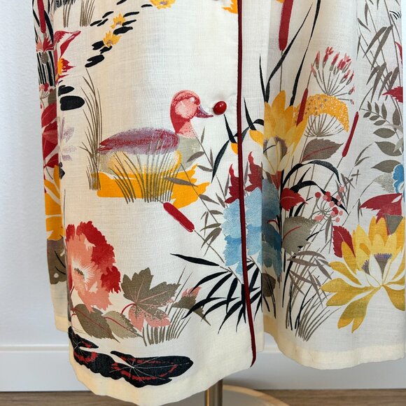 Vtg Midi Duck Dress - Picture 5 of 16